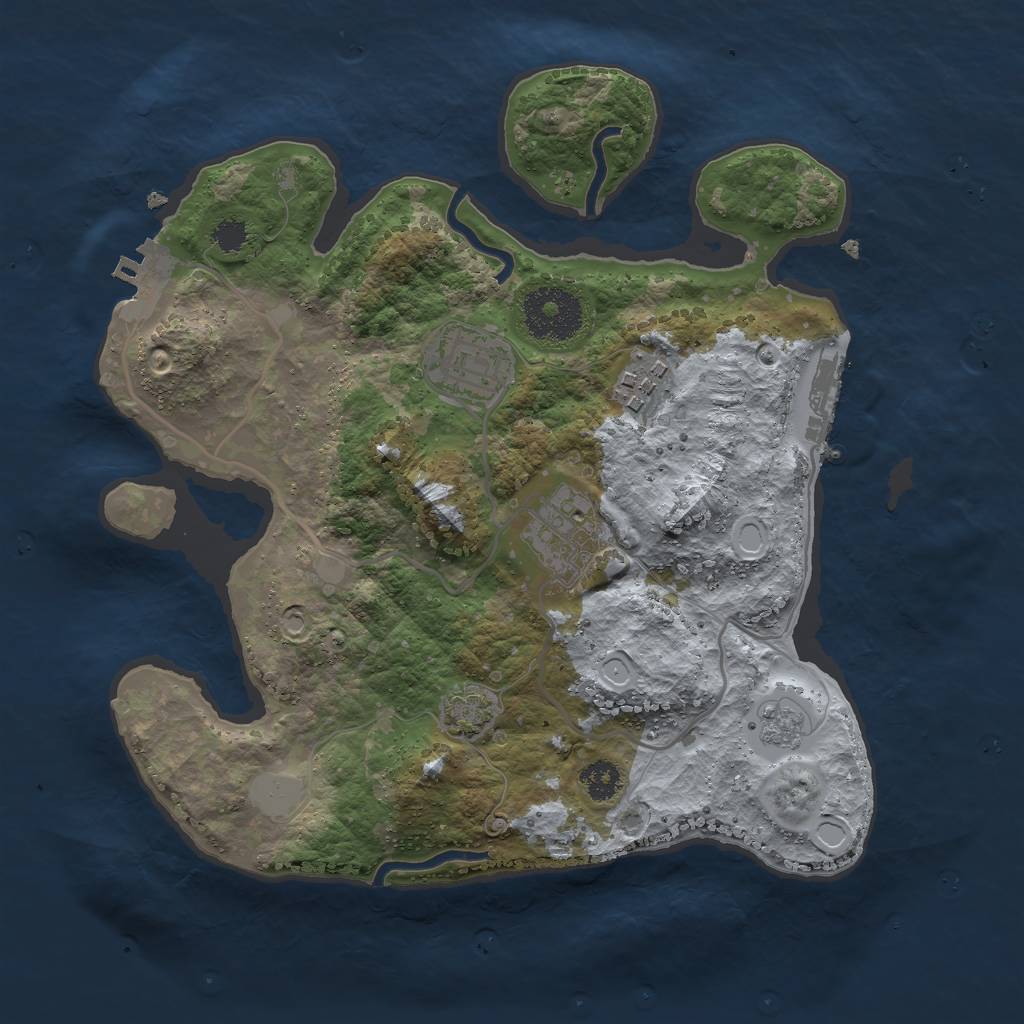 Rust Map: Procedural Map, Size: 2700, Seed: 479573973, 10 Monuments