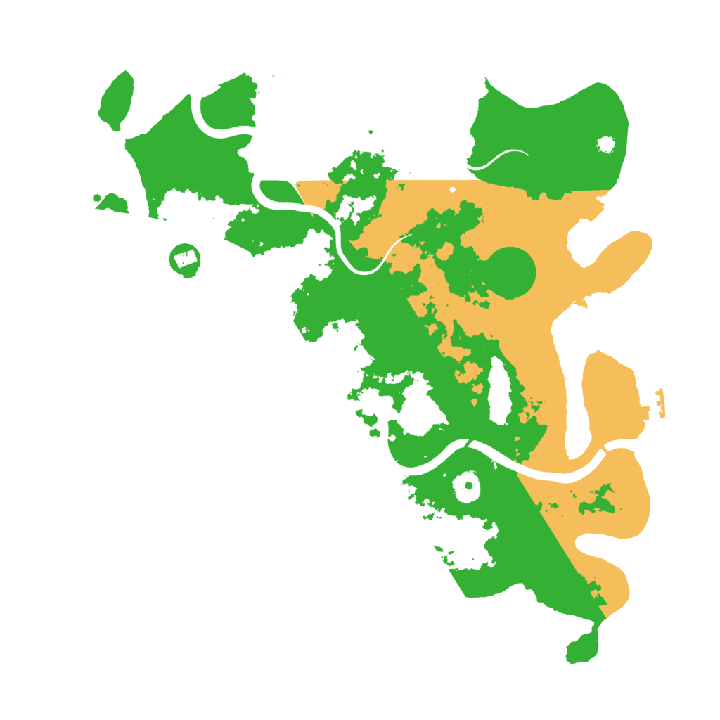 Biome Rust Map: Procedural Map, Size: 3700, Seed: 43147196