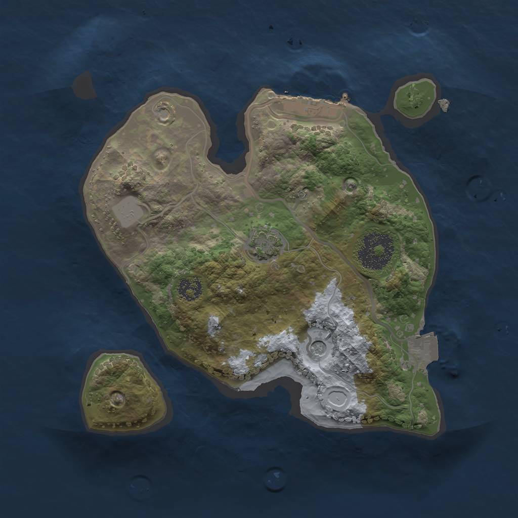 Rust Map: Procedural Map, Size: 2100, Seed: 56, 6 Monuments