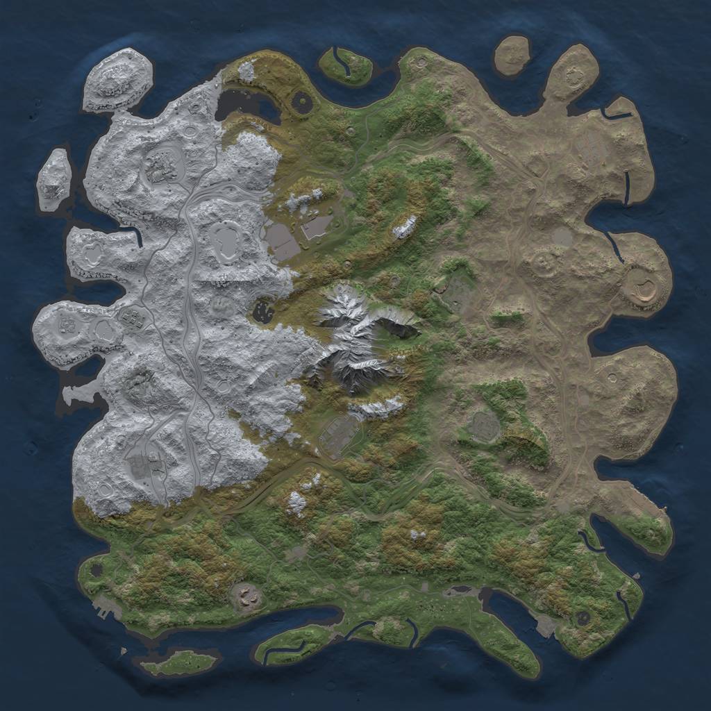Rust Map: Procedural Map, Size: 5000, Seed: 13572468, 19 Monuments