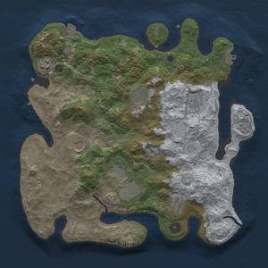 Thumbnail Rust Map: Procedural Map, Size: 3500, Seed: 285904843, 15 Monuments