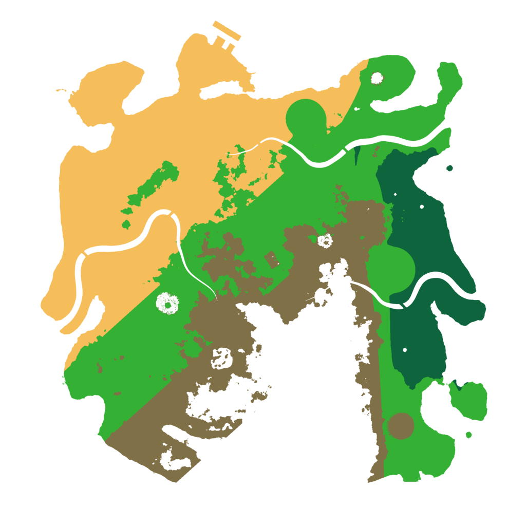 Biome Rust Map: Procedural Map, Size: 3500, Seed: 33291620