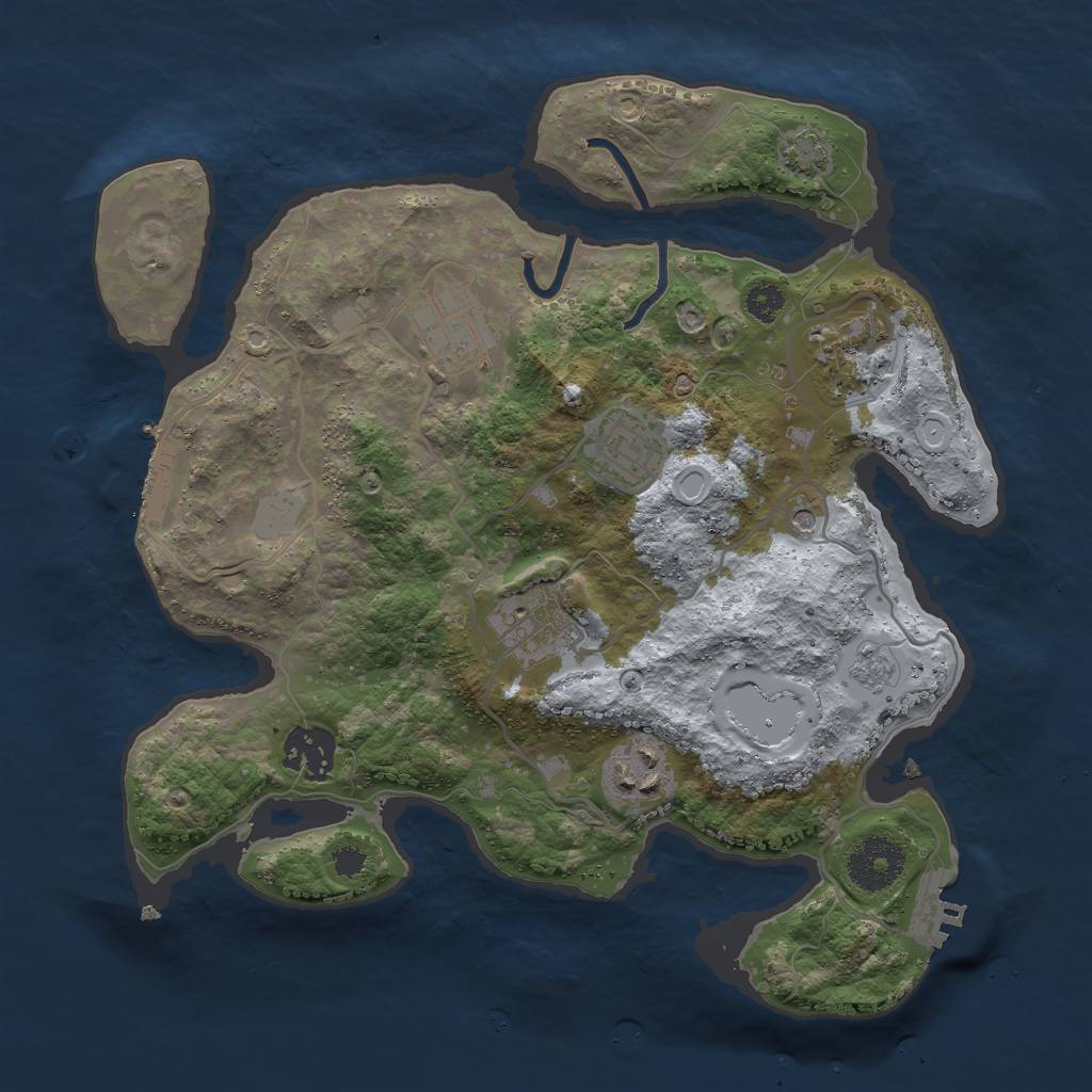 Rust Map: Procedural Map, Size: 3000, Seed: 8315, 14 Monuments