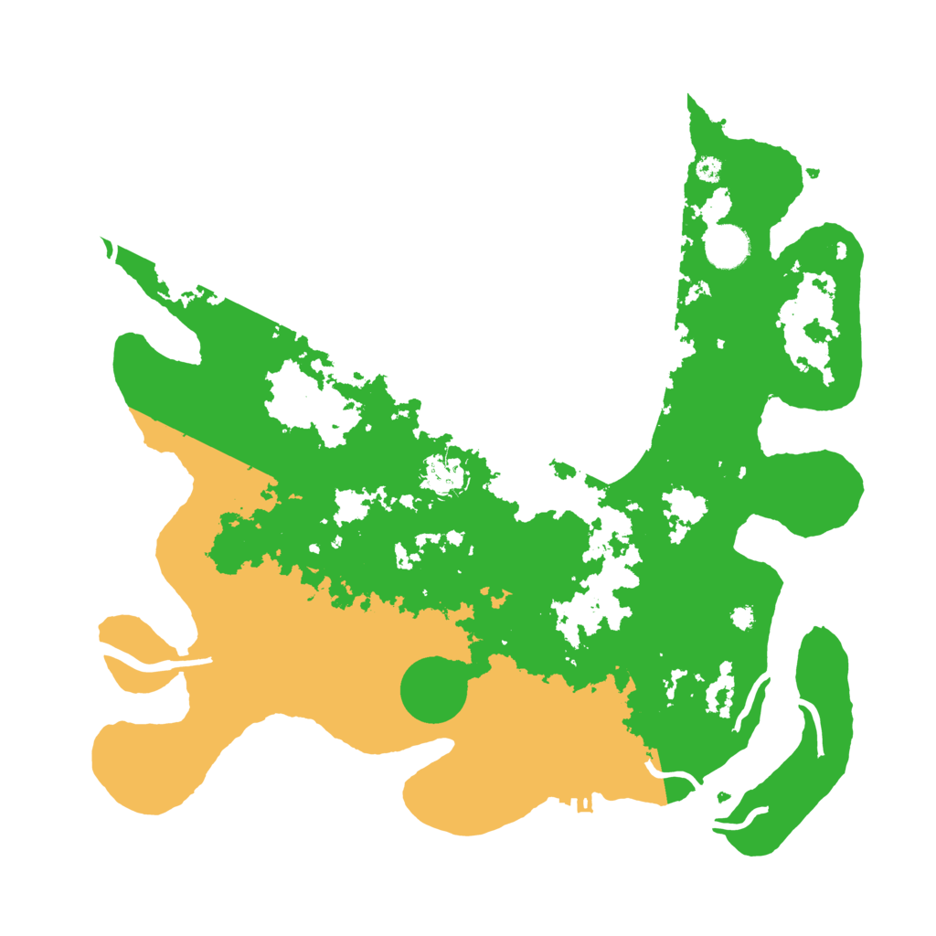 Biome Rust Map: Procedural Map, Size: 3700, Seed: 46834459