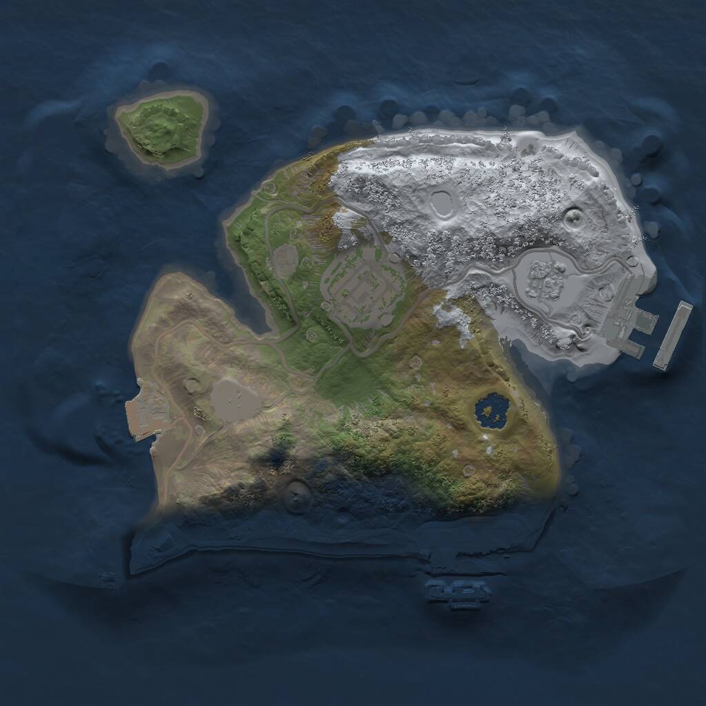 Rust Map: Procedural Map, Size: 2000, Seed: 94361, 5 Monuments