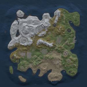 Thumbnail Rust Map: Procedural Map, Size: 3500, Seed: 607391900, 16 Monuments