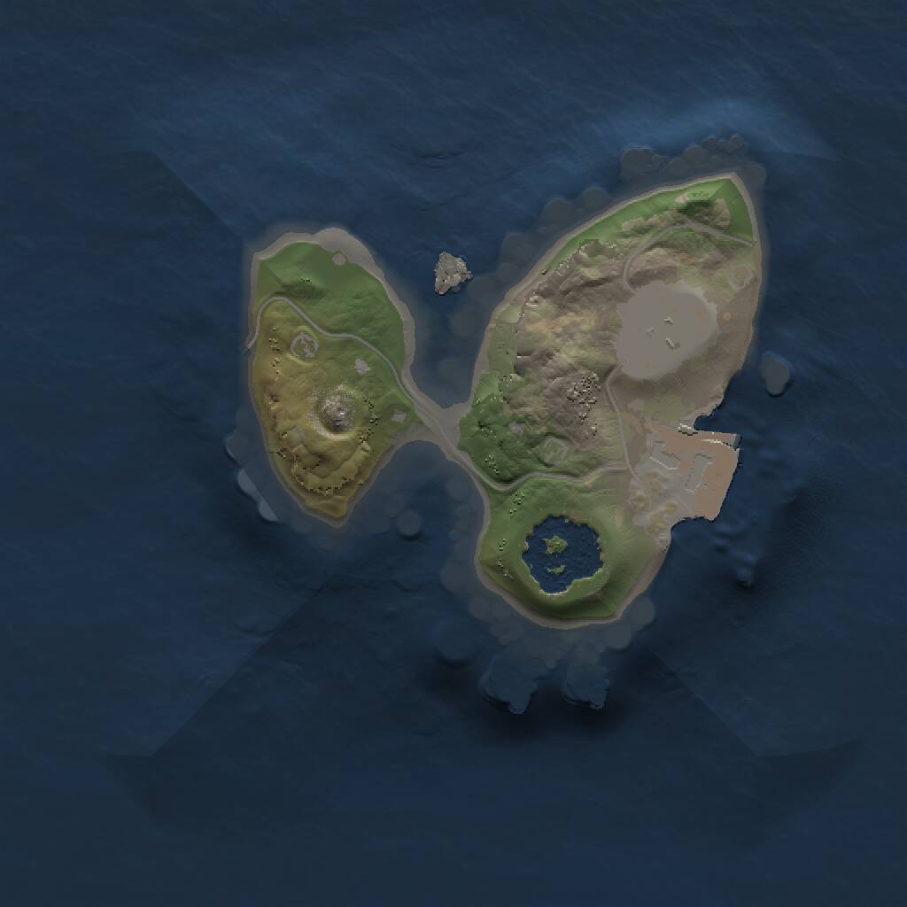 Rust Map: Procedural Map, Size: 1200, Seed: 123411, 1 Monuments