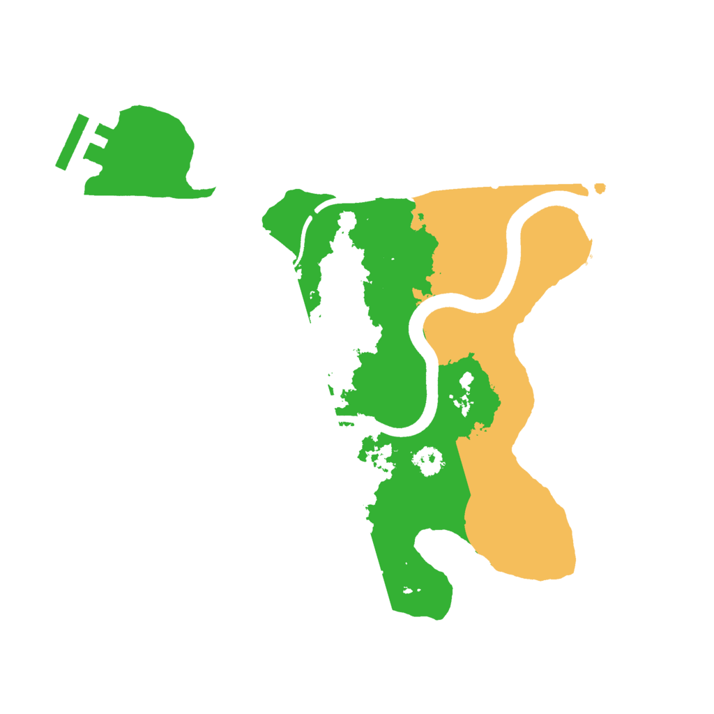Biome Rust Map: Procedural Map, Size: 2500, Seed: 601545825