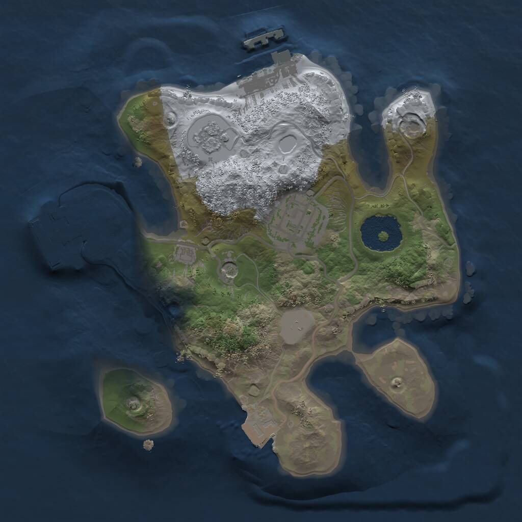 Rust Map: Procedural Map, Size: 2000, Seed: 928617601, 6 Monuments