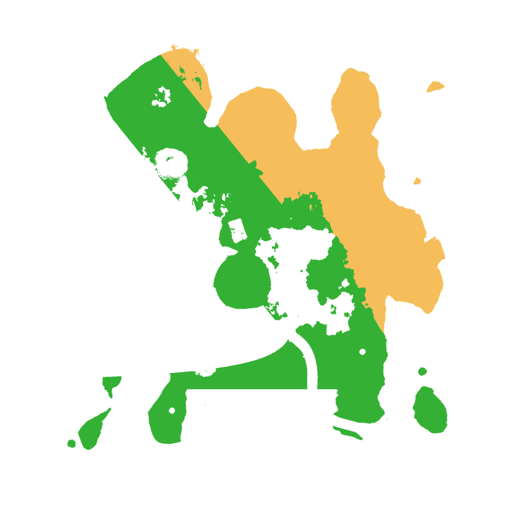 Biome Rust Map: Procedural Map, Size: 2500, Seed: 39744