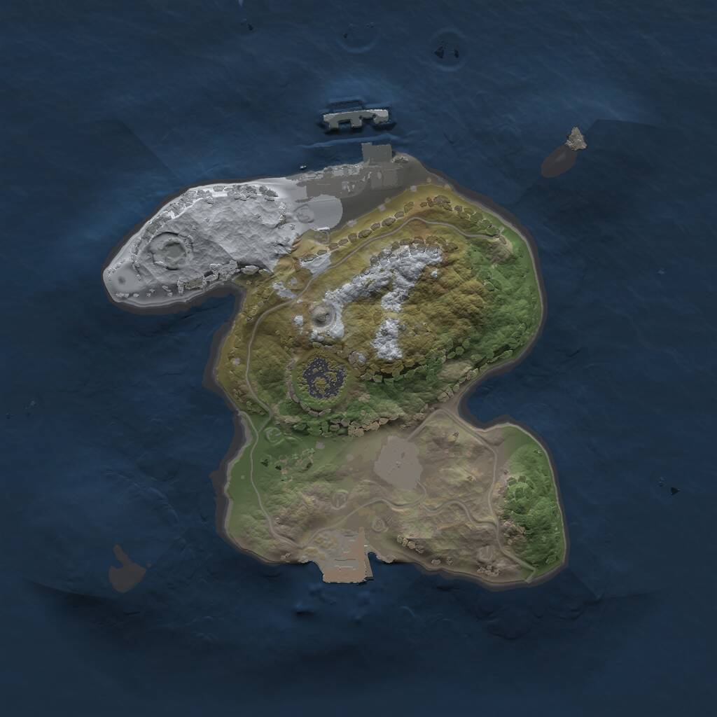 Rust Map: Procedural Map, Size: 1700, Seed: 1300763516, 2 Monuments