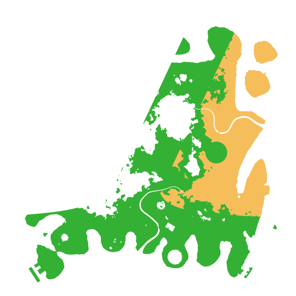 Biome Rust Map: Procedural Map, Size: 3600, Seed: 73546543
