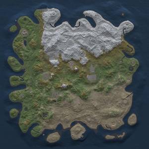Thumbnail Rust Map: Procedural Map, Size: 4500, Seed: 825762878, 19 Monuments