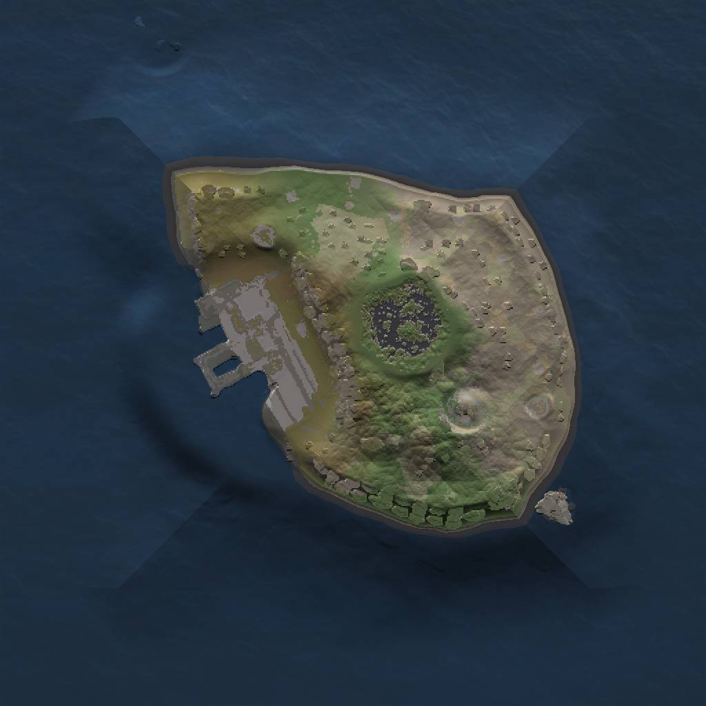 Rust Map: Procedural Map, Size: 1000, Seed: 3877622, 4 Monuments