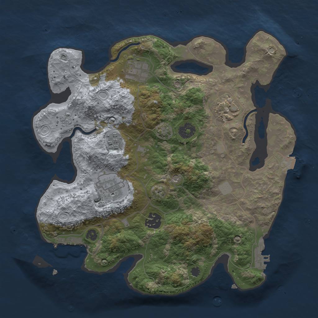 Rust Map: Procedural Map, Size: 2939, Seed: 1066, 13 Monuments