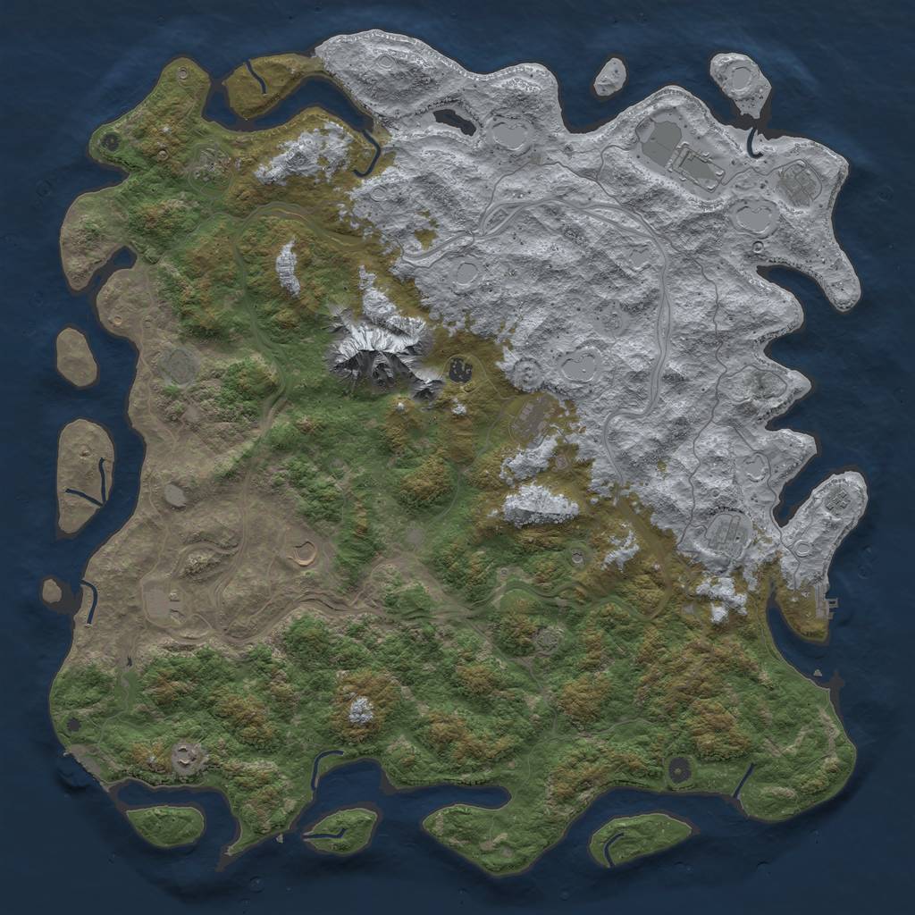 Rust Map: Procedural Map, Size: 5700, Seed: 1913302691, 19 Monuments