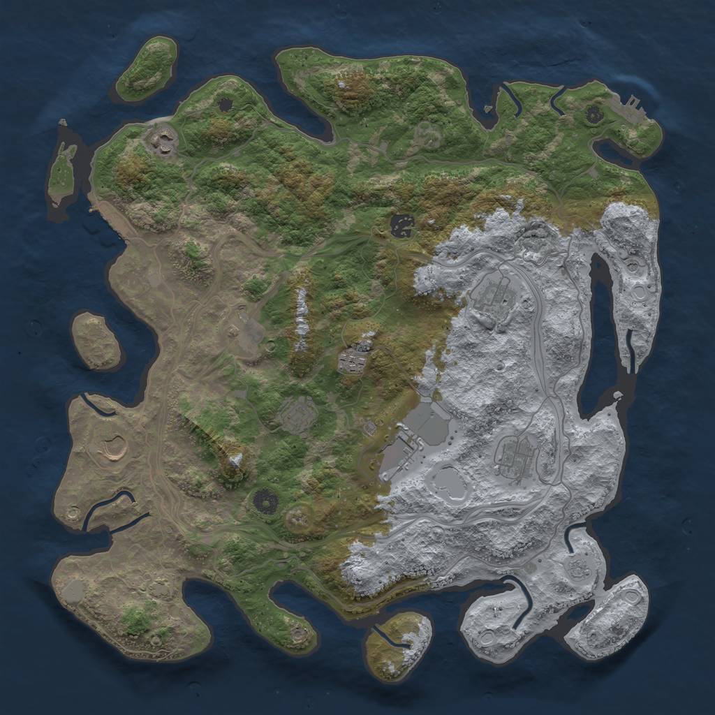 Rust Map: Procedural Map, Size: 4250, Seed: 456422592, 17 Monuments