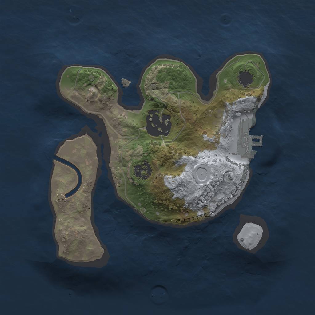 Rust Map: Procedural Map, Size: 1750, Seed: 634564566, 5 Monuments