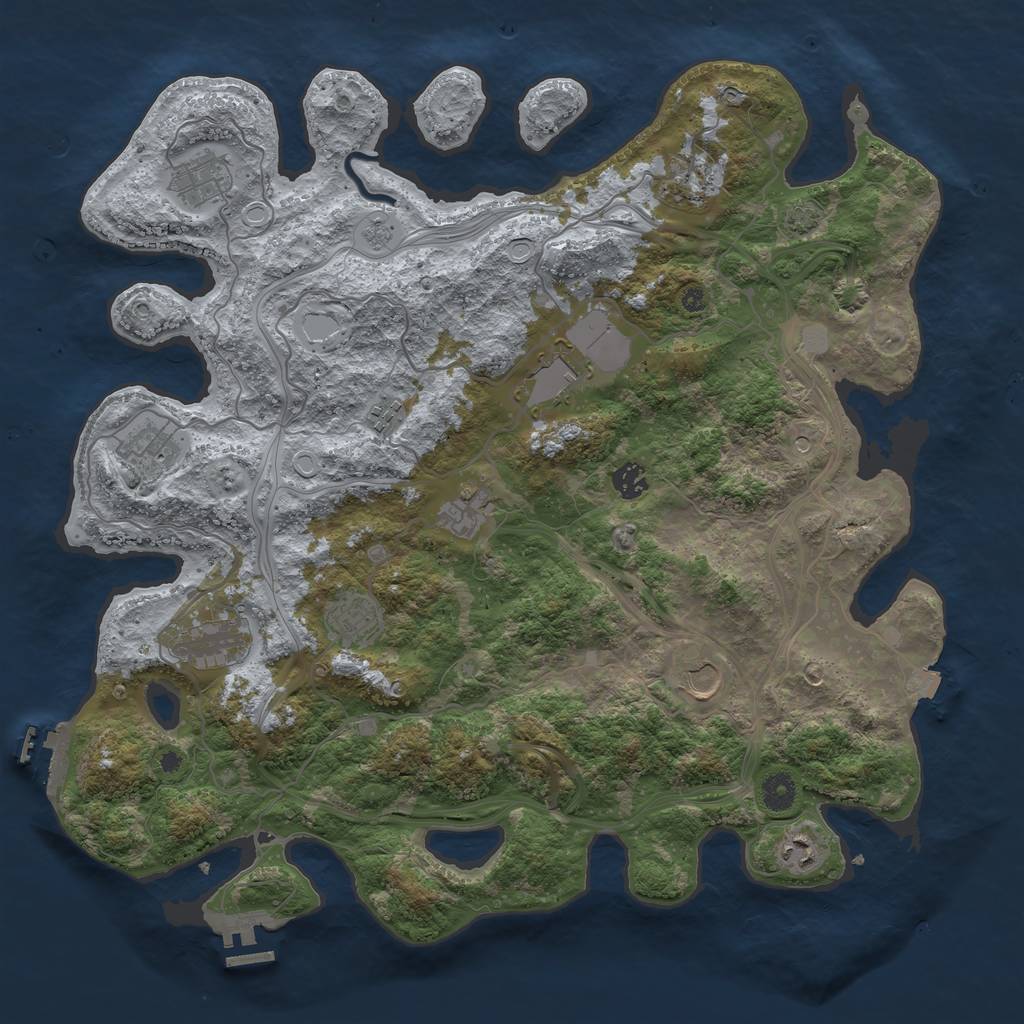 Rust Map: Procedural Map, Size: 4250, Seed: 3564126, 19 Monuments