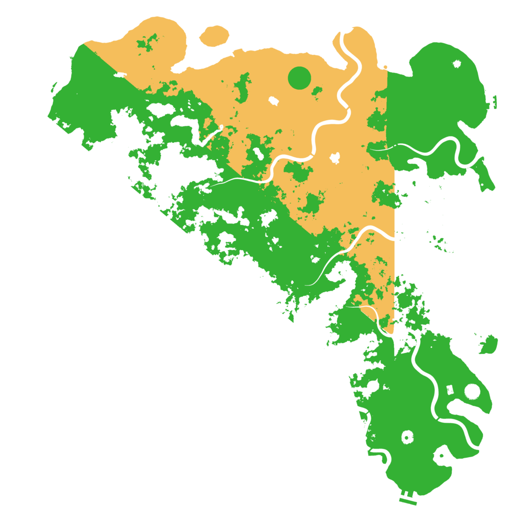 Biome Rust Map: Procedural Map, Size: 6000, Seed: 22808487