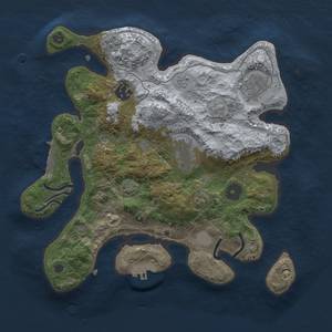 Thumbnail Rust Map: Procedural Map, Size: 3000, Seed: 477191376, 12 Monuments