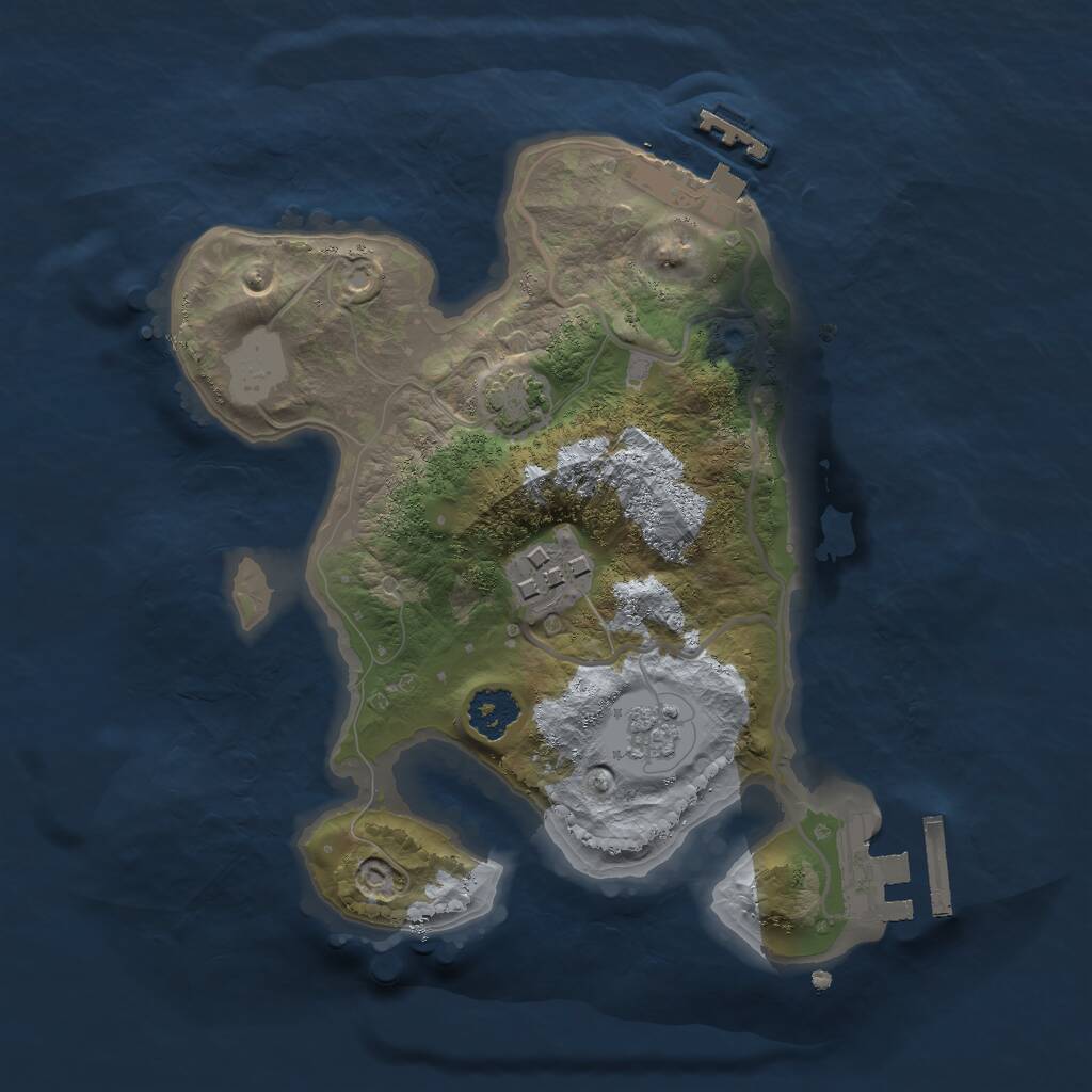 Rust Map: Procedural Map, Size: 2200, Seed: 1879962234, 6 Monuments