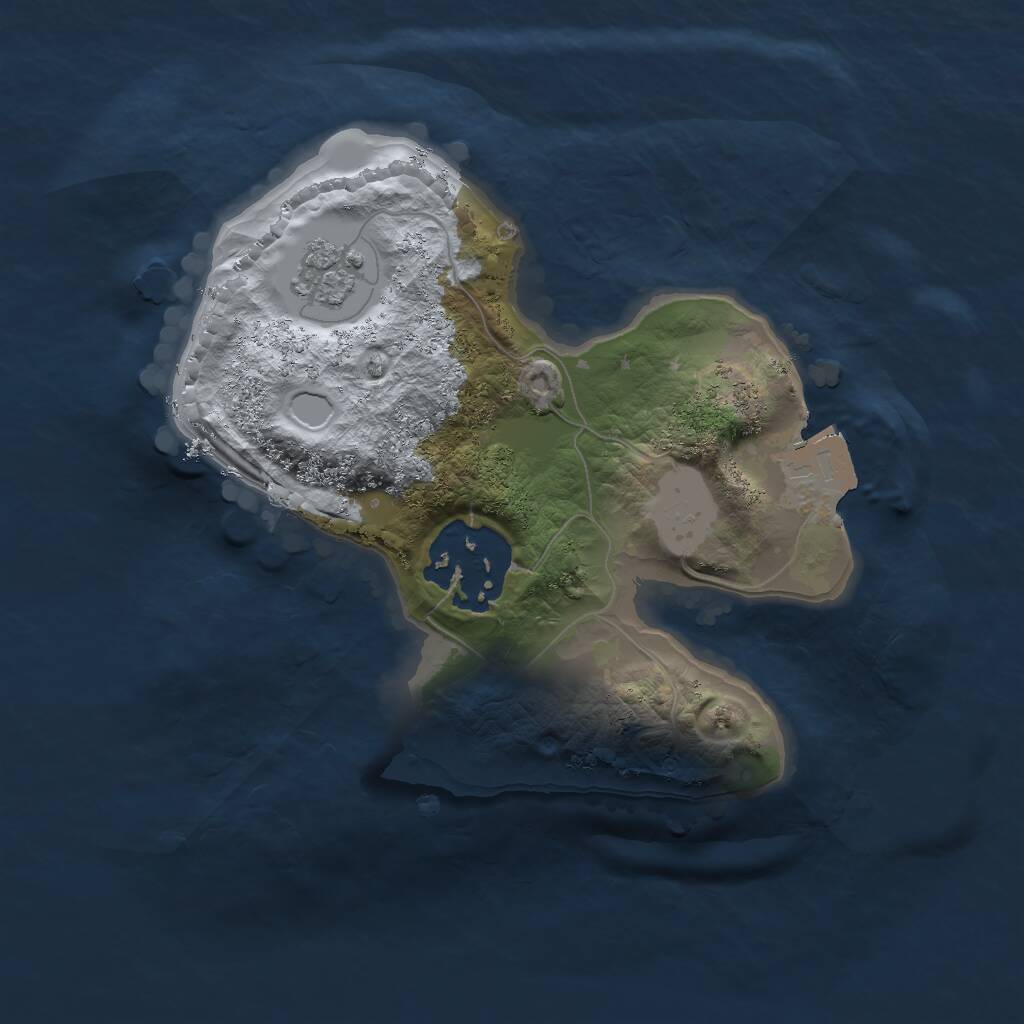 Rust Map: Procedural Map, Size: 1800, Seed: 42, 3 Monuments