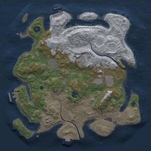 Thumbnail Rust Map: Procedural Map, Size: 3500, Seed: 446188033, 12 Monuments