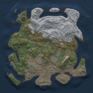 Thumbnail Rust Map: Procedural Map, Size: 3500, Seed: 446188033, 15 Monuments