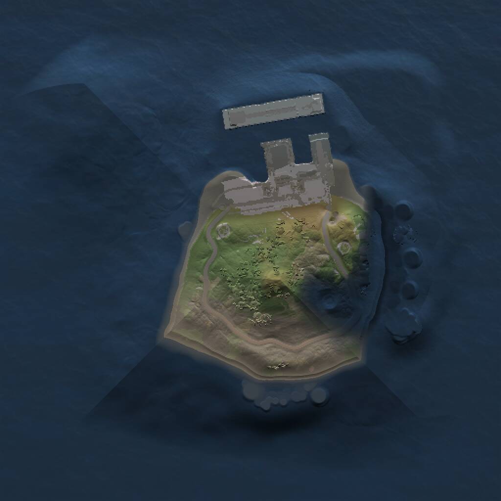 Rust Map: Procedural Map, Size: 1000, Seed: 79, 2 Monuments