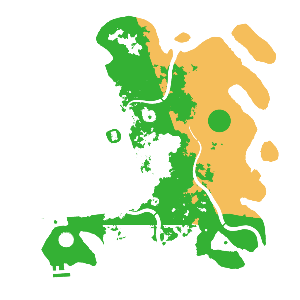 Biome Rust Map: Procedural Map, Size: 3500, Seed: 2566396