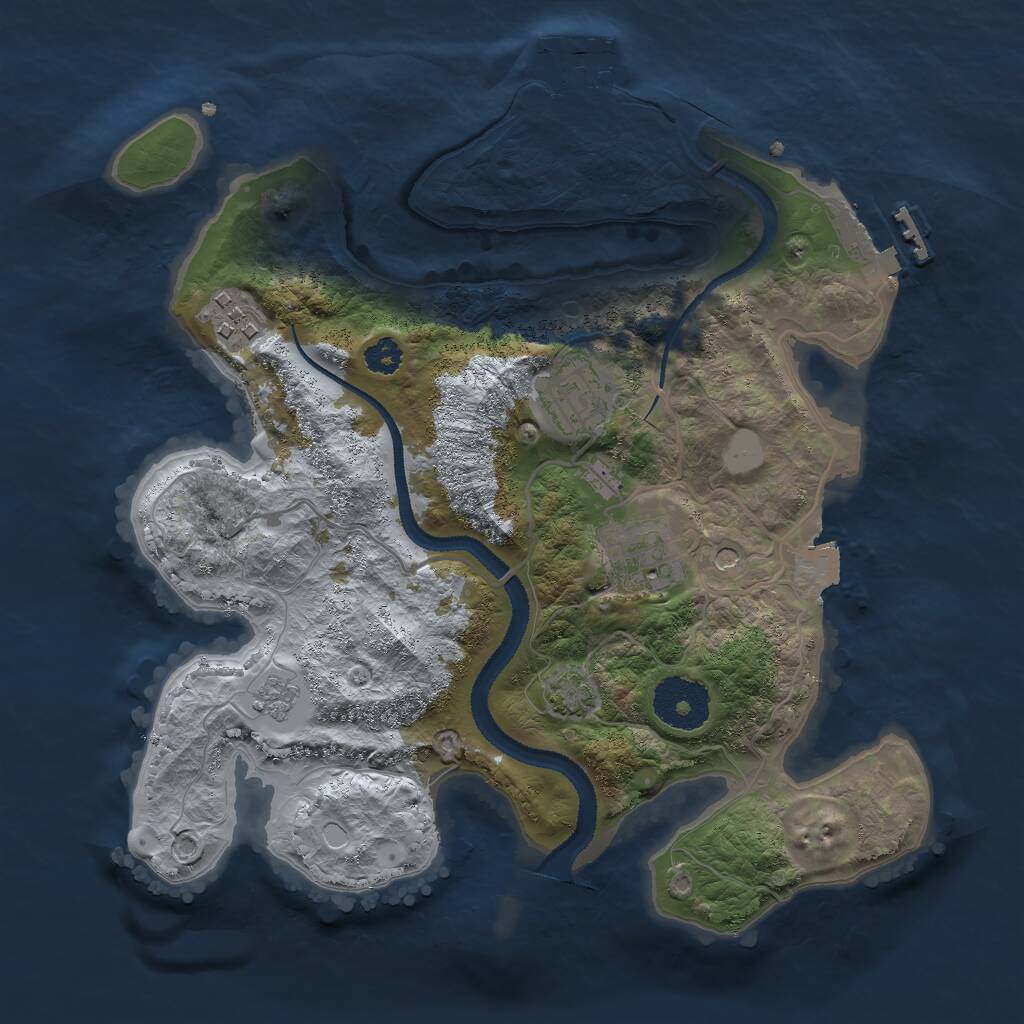 Rust Map: Procedural Map, Size: 2800, Seed: 784736638, 9 Monuments