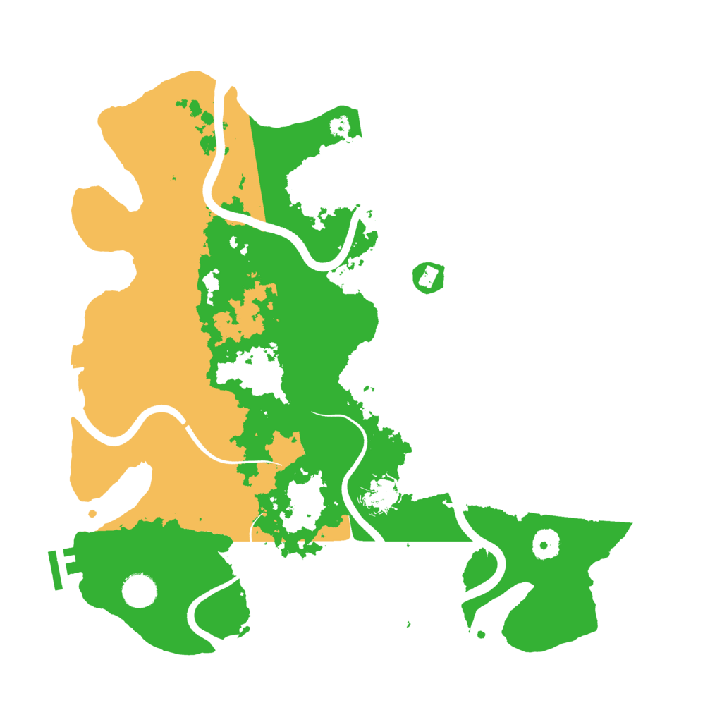 Biome Rust Map: Procedural Map, Size: 3700, Seed: 71301406