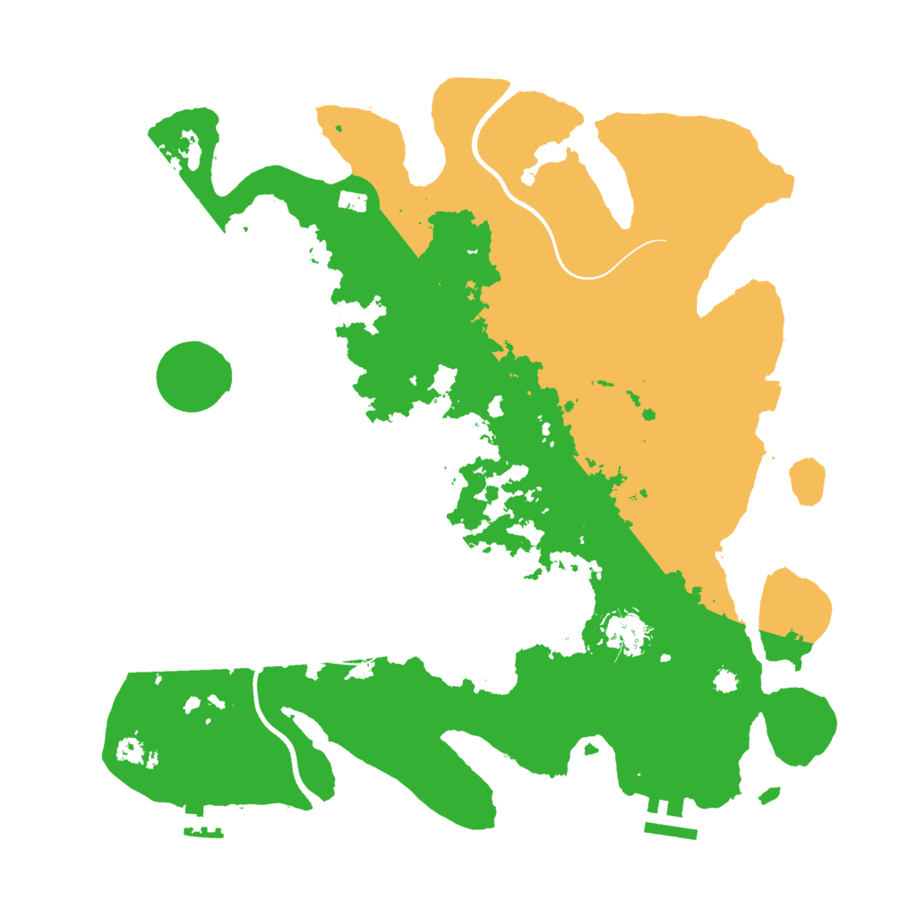 Biome Rust Map: Procedural Map, Size: 3500, Seed: 6911