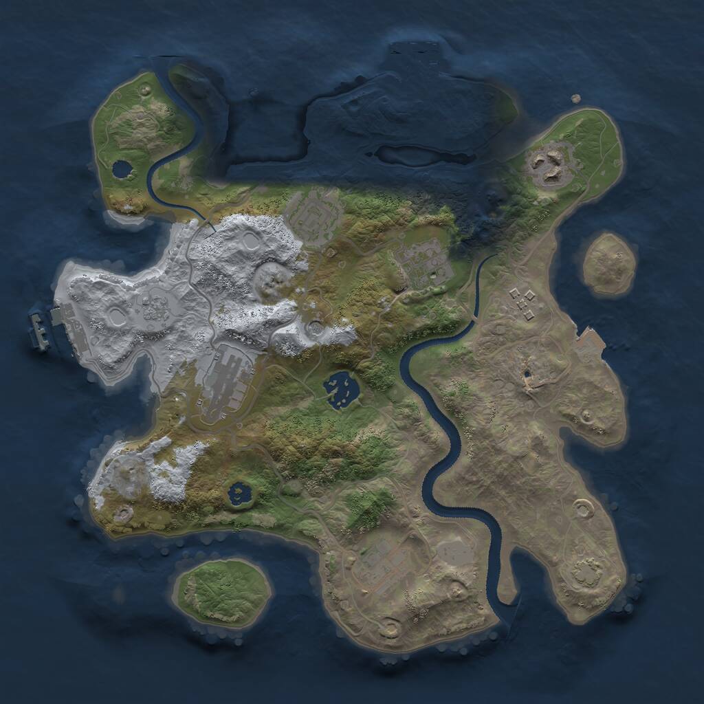 Rust Map: Procedural Map, Size: 3000, Seed: 940, 13 Monuments