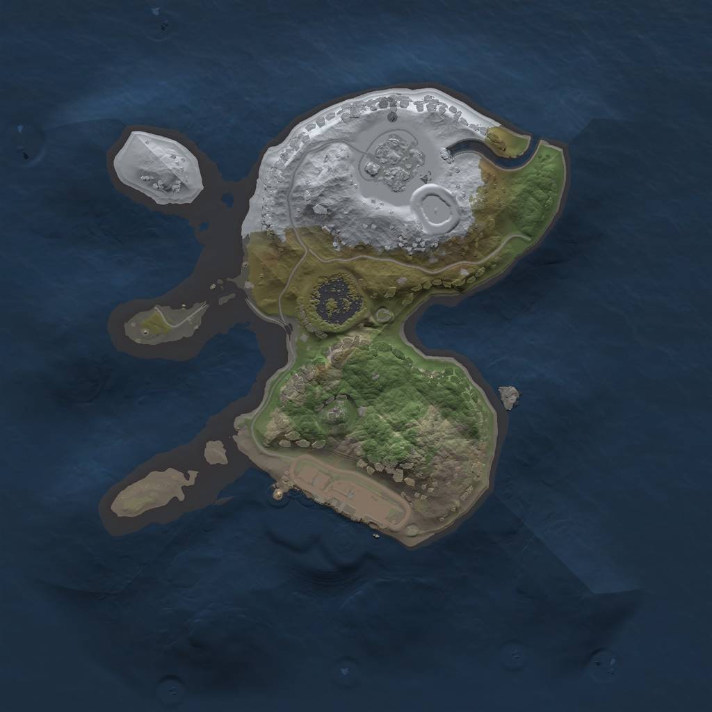 Rust Map: Procedural Map, Size: 1600, Seed: 1969831420, 5 Monuments