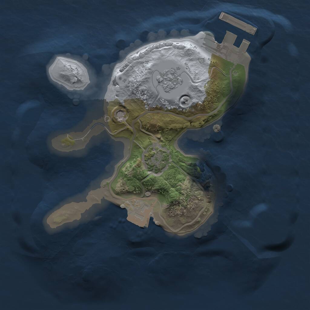 Rust Map: Procedural Map, Size: 1600, Seed: 1969831420, 4 Monuments