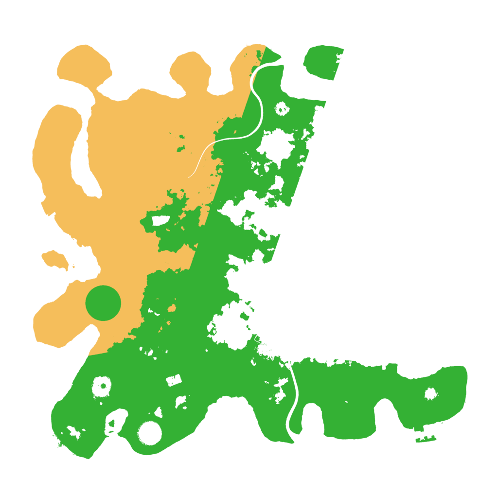 Biome Rust Map: Procedural Map, Size: 3700, Seed: 123123