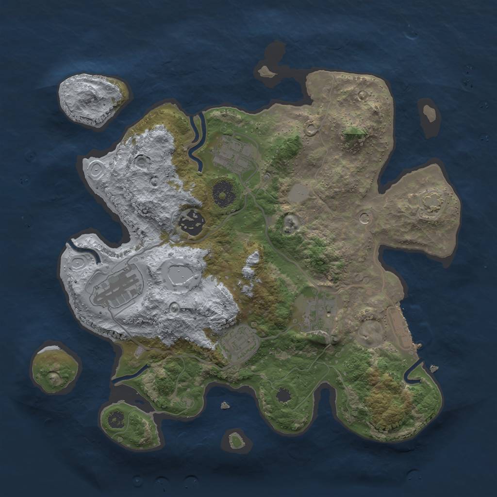 Rust Map: Procedural Map, Size: 3000, Seed: 925600058, 11 Monuments