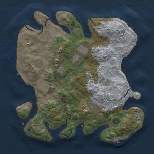 Thumbnail Rust Map: Procedural Map, Size: 3700, Seed: 260520233, 17 Monuments