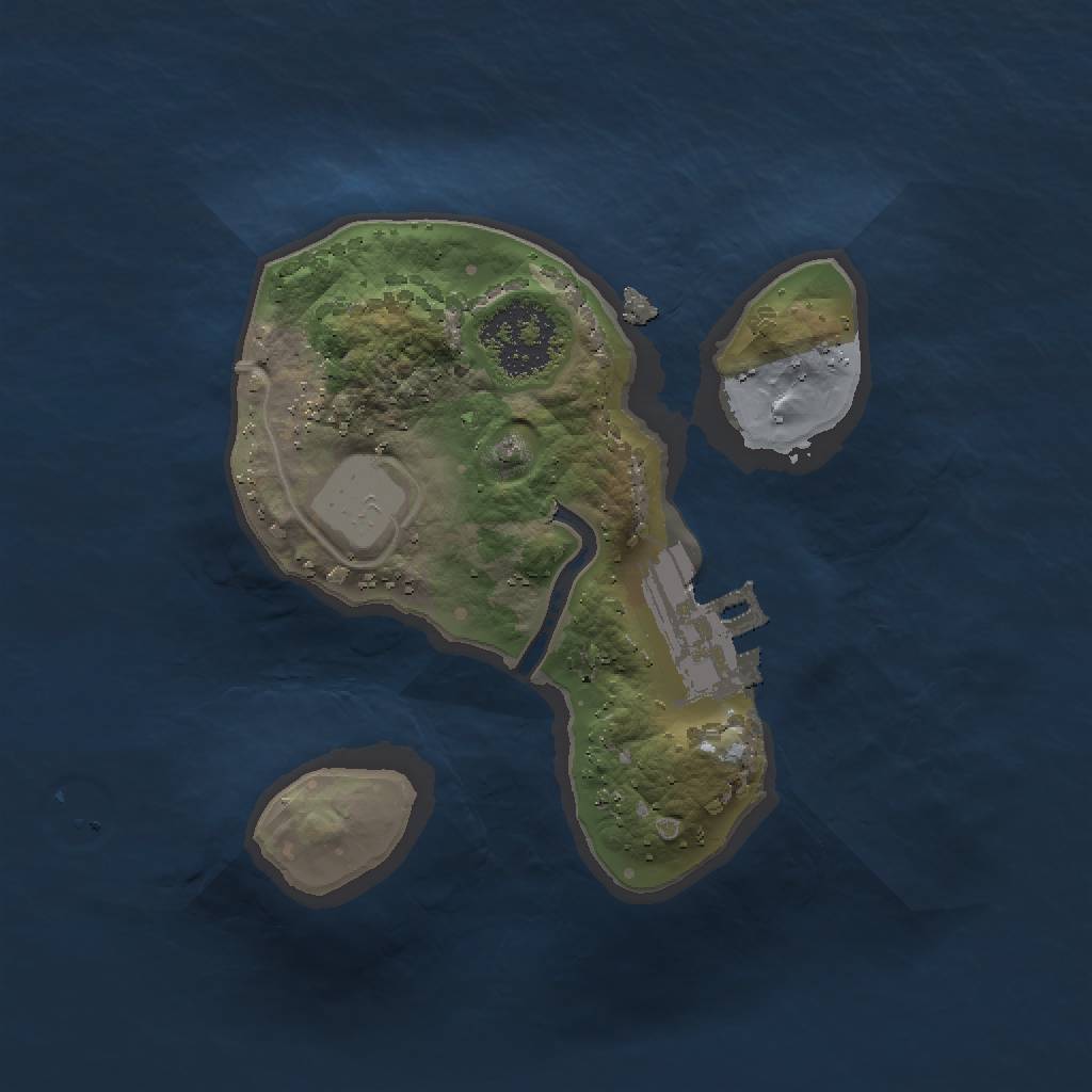 Rust Map: Procedural Map, Size: 1500, Seed: 15579, 4 Monuments