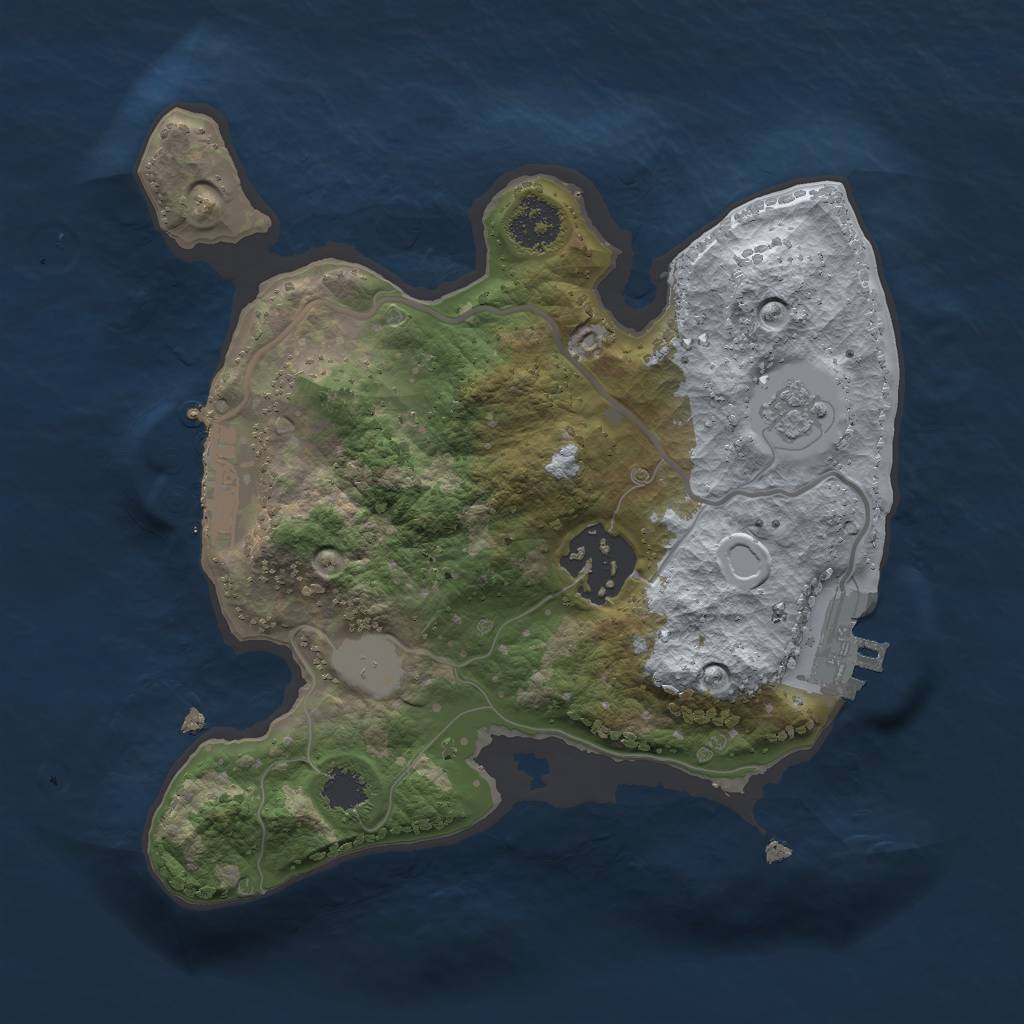 Rust Map: Procedural Map, Size: 2100, Seed: 6775, 7 Monuments