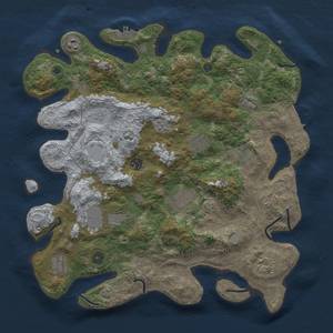 Thumbnail Rust Map: Procedural Map, Size: 4000, Seed: 701051219, 17 Monuments