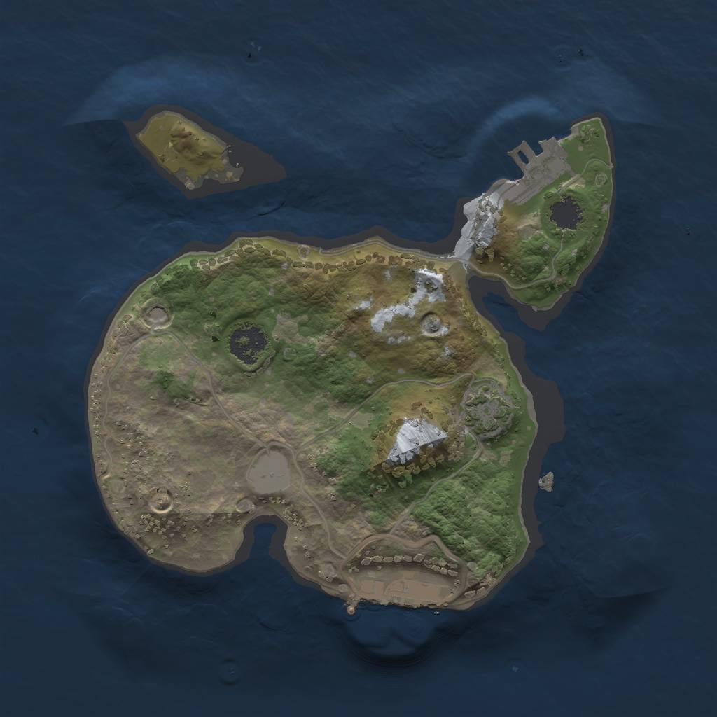 Rust Map: Procedural Map, Size: 2000, Seed: 589882691, 6 Monuments