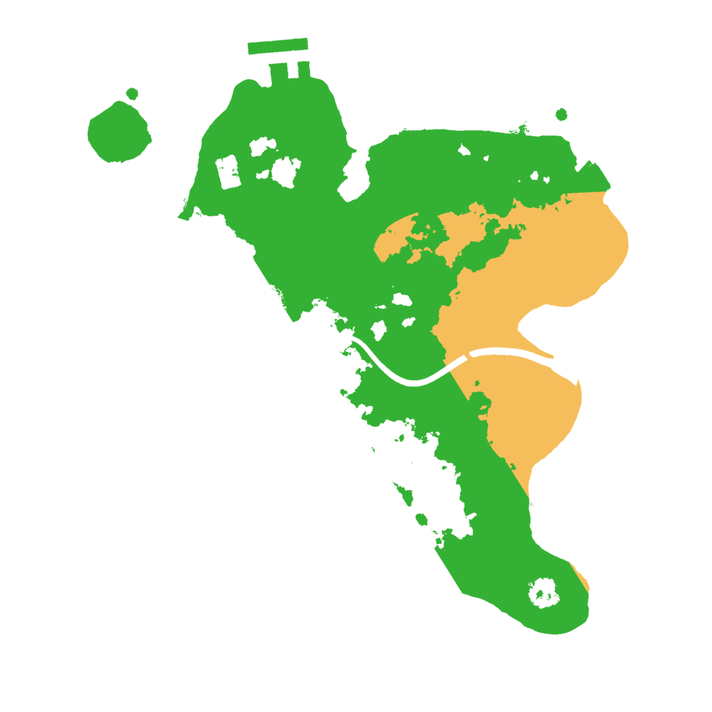 Biome Rust Map: Procedural Map, Size: 2400, Seed: 24215