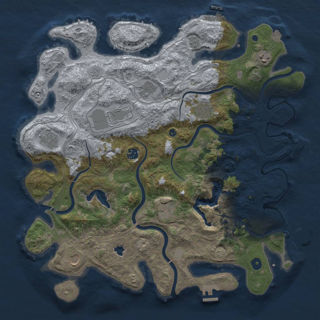Rust Map: Procedural Map, Size: 4250, Seed: 43866723, 15 Monuments