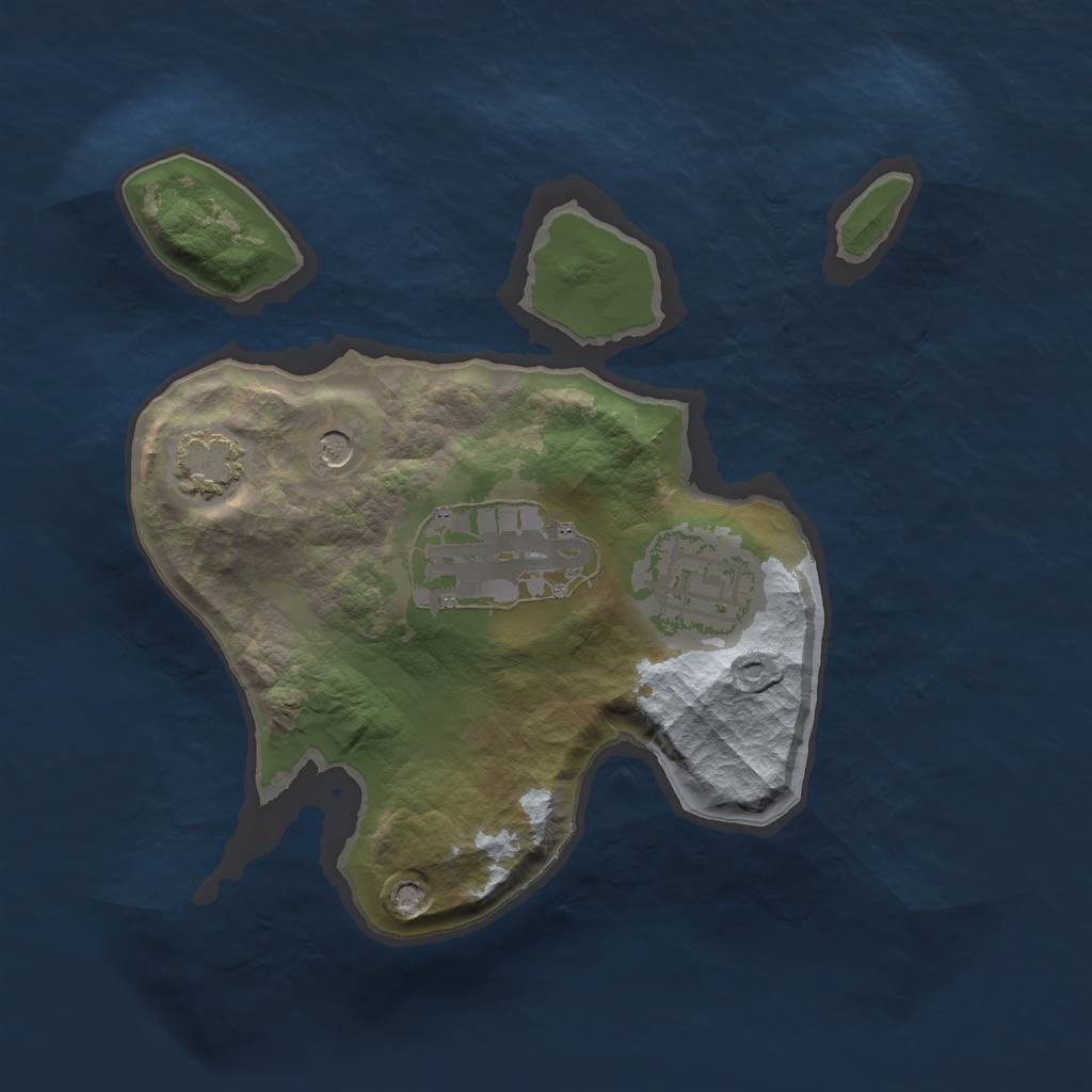 Rust Map: Barren, Size: 2000, Seed: 69420, 6 Monuments
