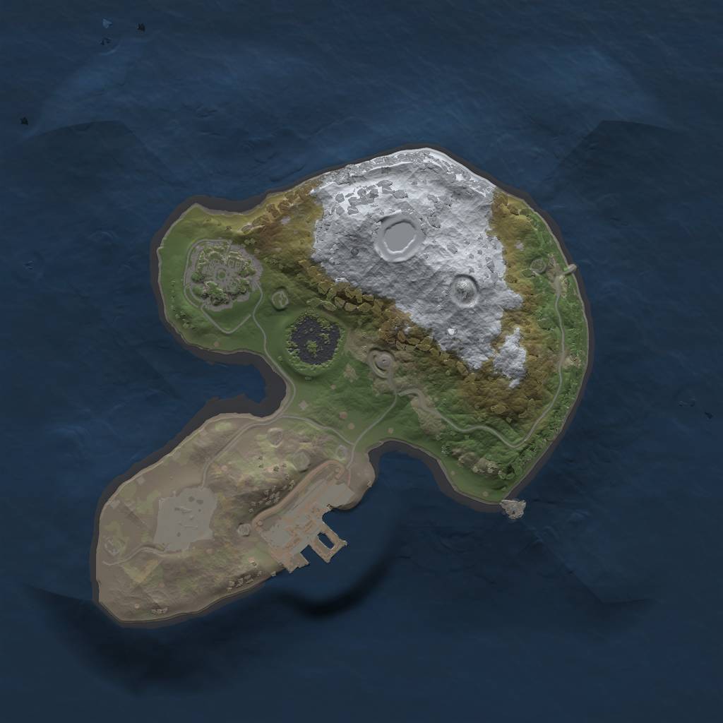 Rust Map: Procedural Map, Size: 1550, Seed: 402879763, 5 Monuments