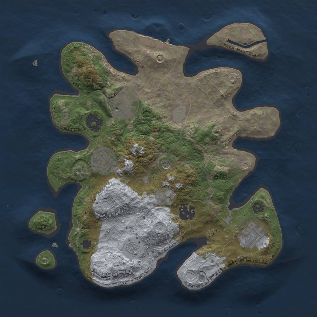Rust Map: Procedural Map, Size: 2800, Seed: 17733, 10 Monuments