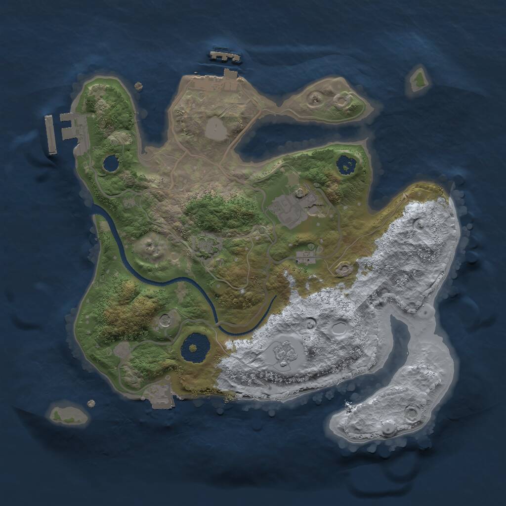 Rust Map: Procedural Map, Size: 2600, Seed: 111, 7 Monuments